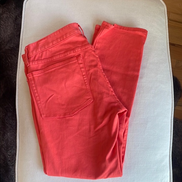 J. Crew Toothpick Skinny Jeans Bright Coral Size 30 - Picture 8 of 8